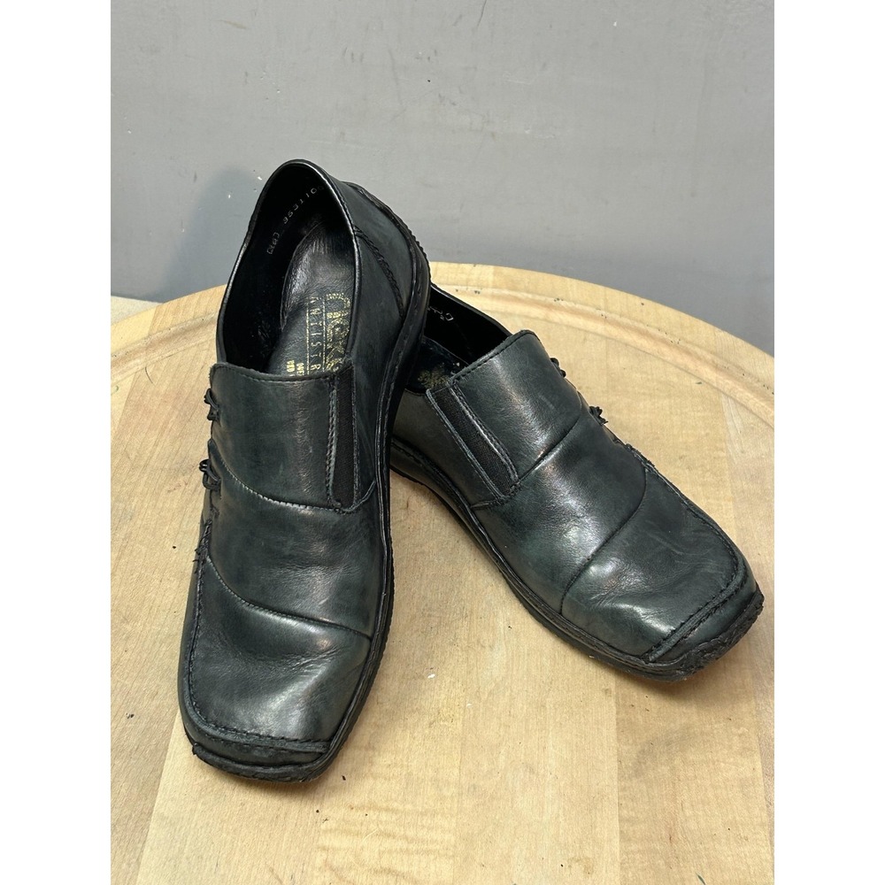 Rieker Antistress Shoes Womens Size 5.5 Black Leather Slip On Comfort Casual